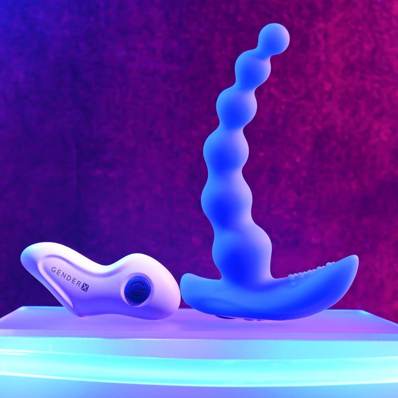 Gender x - beaded pleasure - remote control anal beads - Product side view  | Flirtybay.com.au